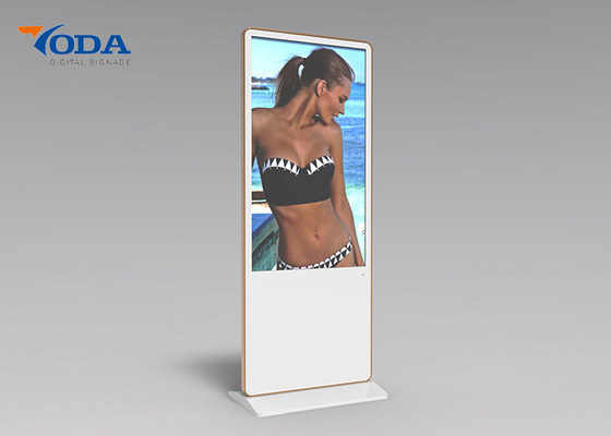 Durable Floor Standing LCD Advertising Display 380Cd / M2 Brightness