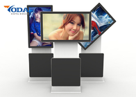 Floor Standing Rotate Monitor Screen Silver Frame For Advertising Display