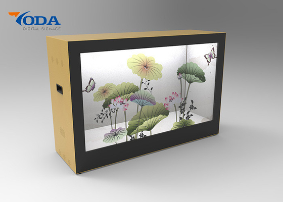 Android Transparent LCD Showcase Customized Menu Language 0 - 50℃ Working