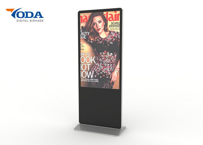 TFT Type Standing Advertising Display , IR Touch LCD Digital Signage Display