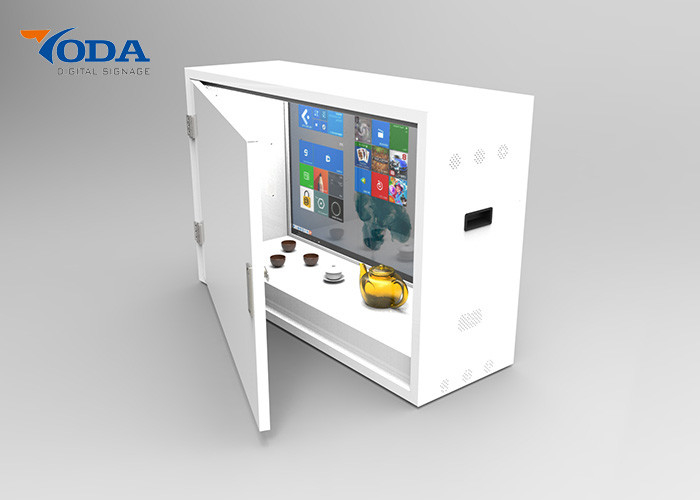 43 Inch LCD Display Box , Transparent Display Case 89 / 89 Viewing Angle
