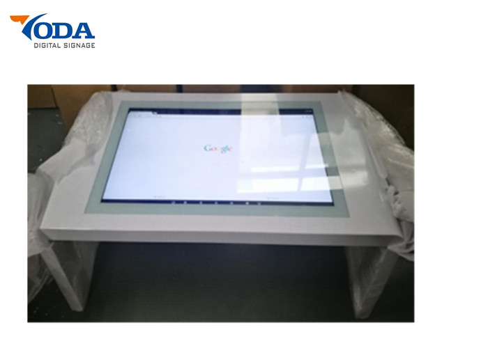 10 Point Capacitive LCD Touch Screen Table Customized Color Lobby Touch table