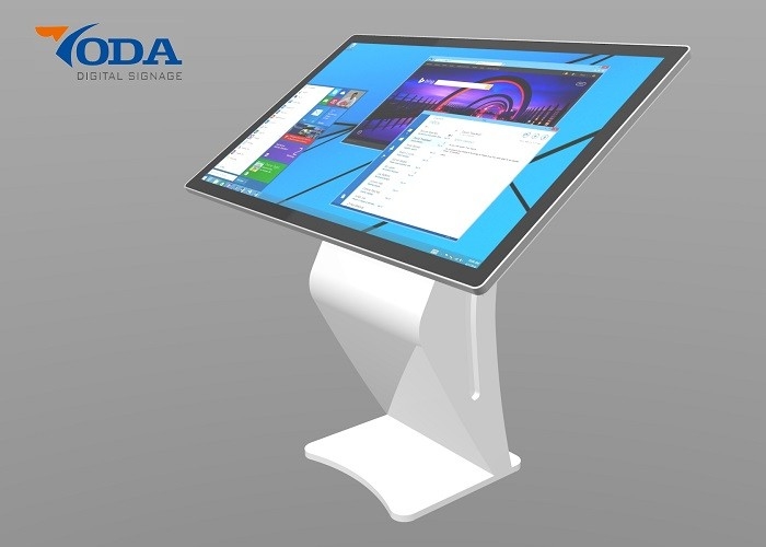 Floor Standing LCD Touch Screen Kiosk Full HD With Windows I3 For Airport