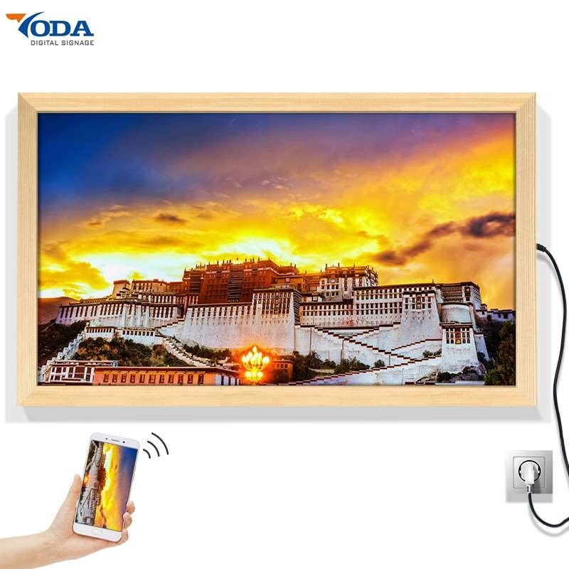 Wood Smart Digital Picture Frame Widescreen 1920*1080P Android OS Opening System