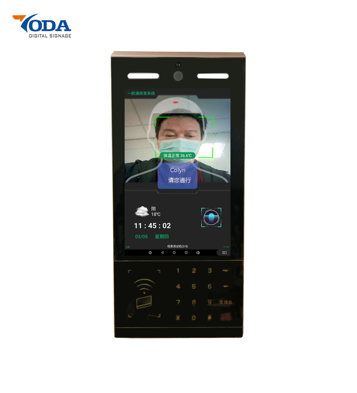 10.1 Inch Multi Function Digital Signage Thermal Human Body Temperature Detection
