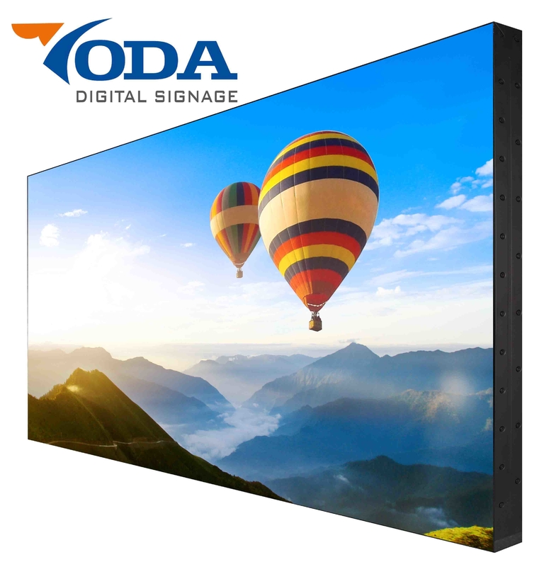 55 inch Advertising Display 500cd / m2 LCD Splicing Screen 4K LCD Video Wall